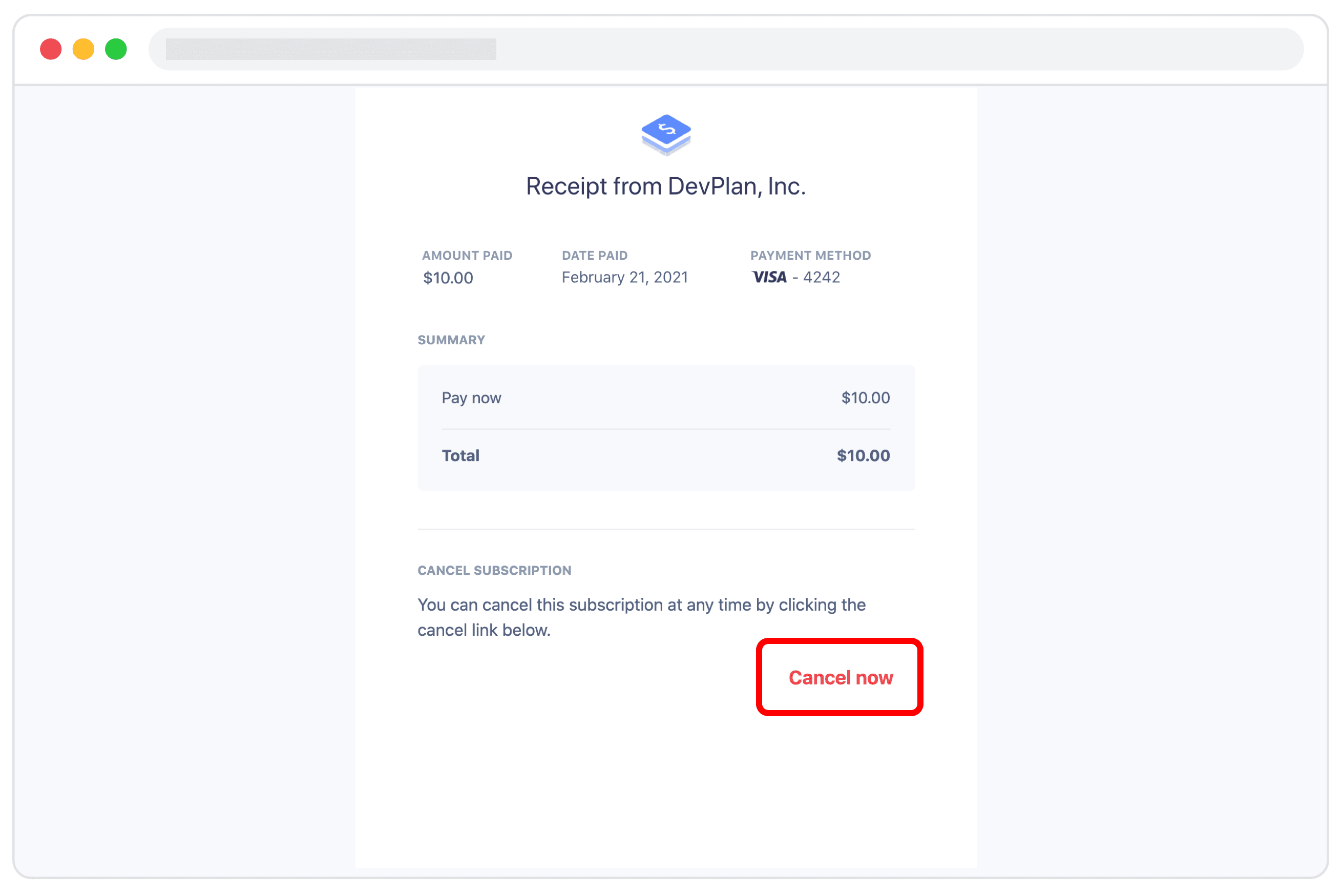 Customers billing unsubscribe