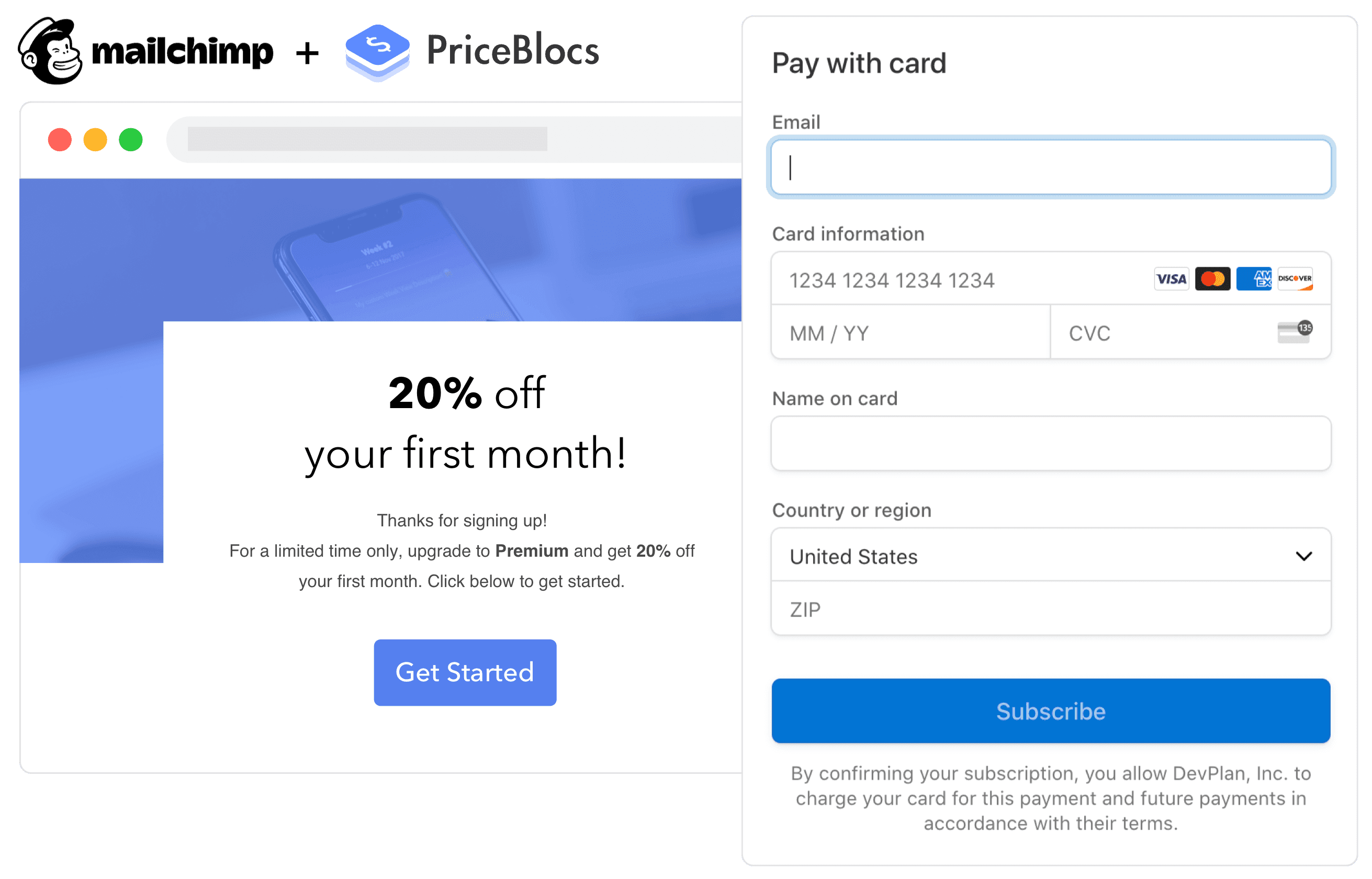 Mailchimp on Priceblocs